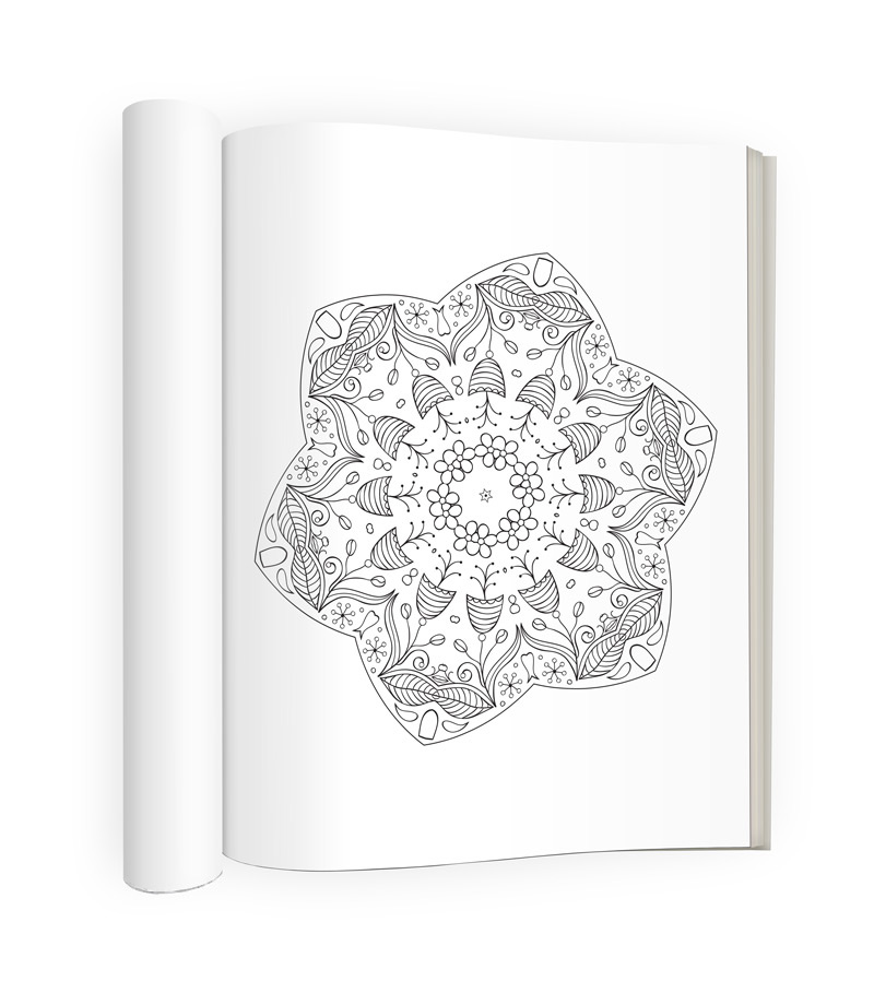 Tranquility Adult Coloring Book Sample Image 1