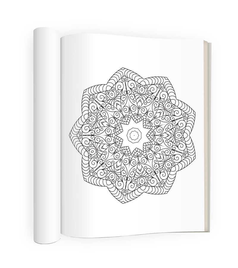 Tranquility Adult Coloring Book Sample Image 3